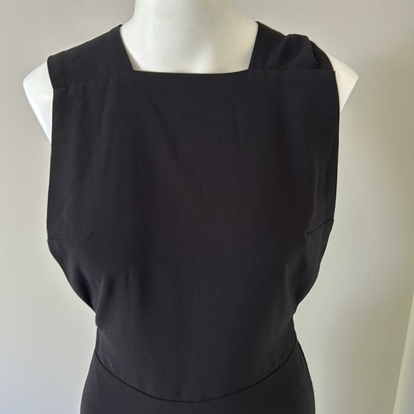 SOLACE LONDON Sterling Jumpsuit Black Criss Cross Back Zip Closure Chic Sz 4 - Picture 4 of 12